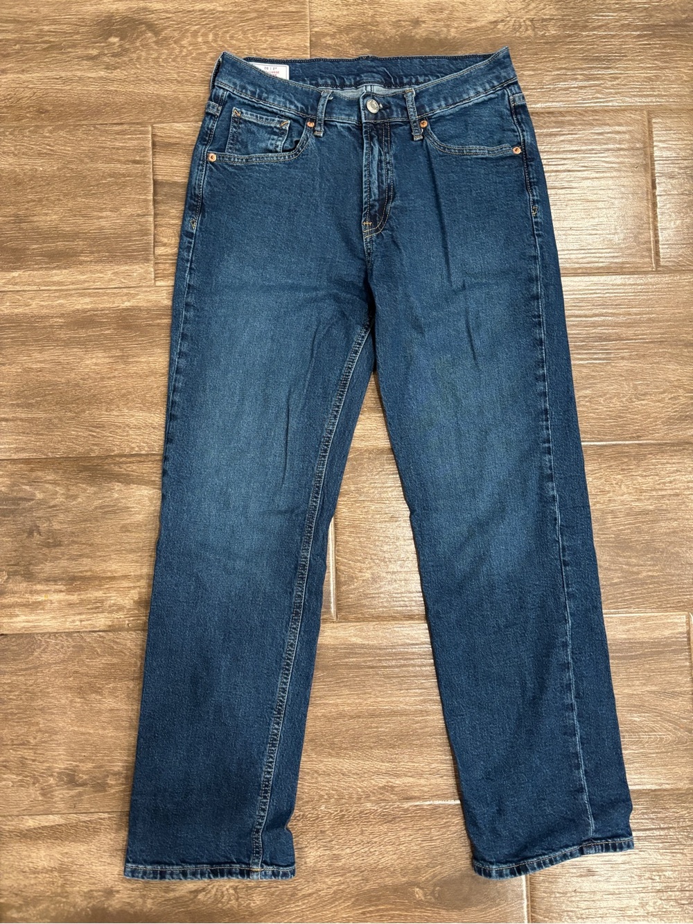GAP Women's Straight Leg Size 2 Petite Jeans 90s Midrise Loose Fit Dark Wash